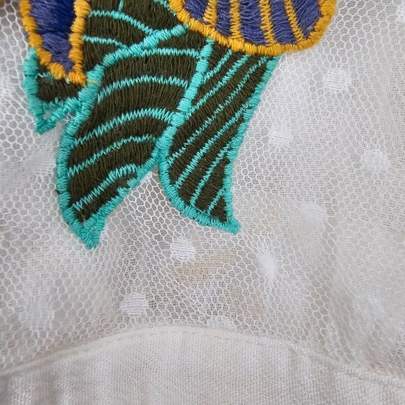 Lulus Women's Ivory Embroidered Flowy Sleeveless Boho Maxi Dress Size XS NWTT - Picture 9 of 14